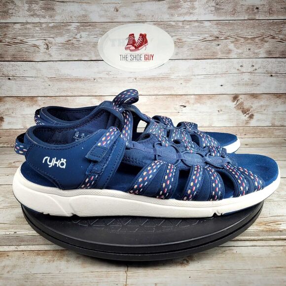 Ryka Shoes - Ryka Women's Size 11M Navy Blue Fishermans Sandal Shoes